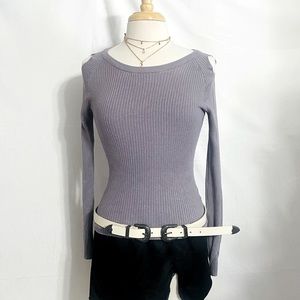 H&M Purple Ribbed Sweater